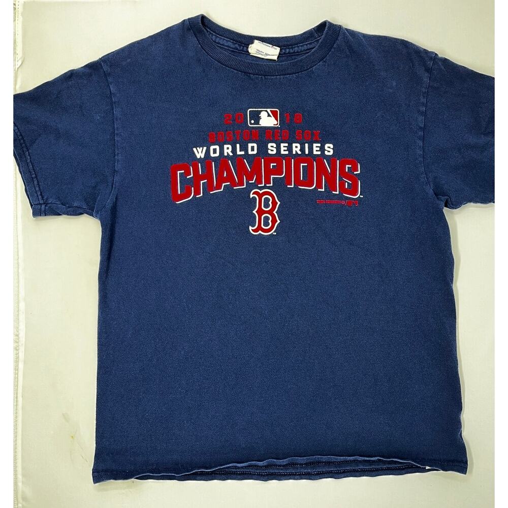 2018 Boston Red Sox World Series Champions Youth Tshirt size M PreOwned